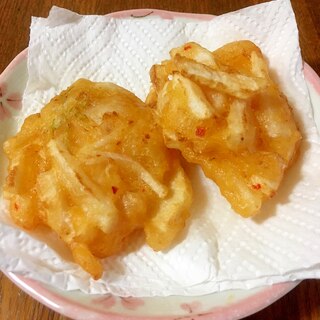 長芋とキムチのかき揚げ